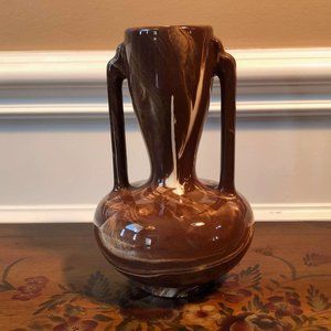 MCM Juanita ware chocolate swirl 2 handled vase